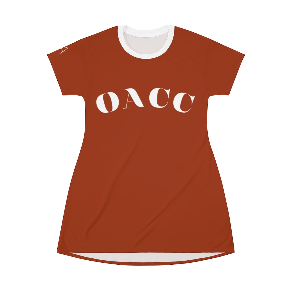 OA “OACC” T-Shirt Dress(RustyRed)