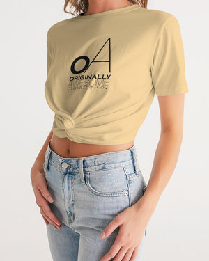 OA SimplyOA Twist-Front Cropped Tee