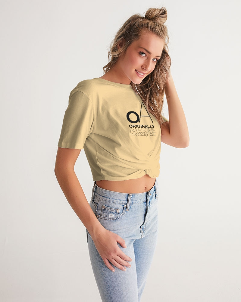 OA SimplyOA Twist-Front Cropped Tee