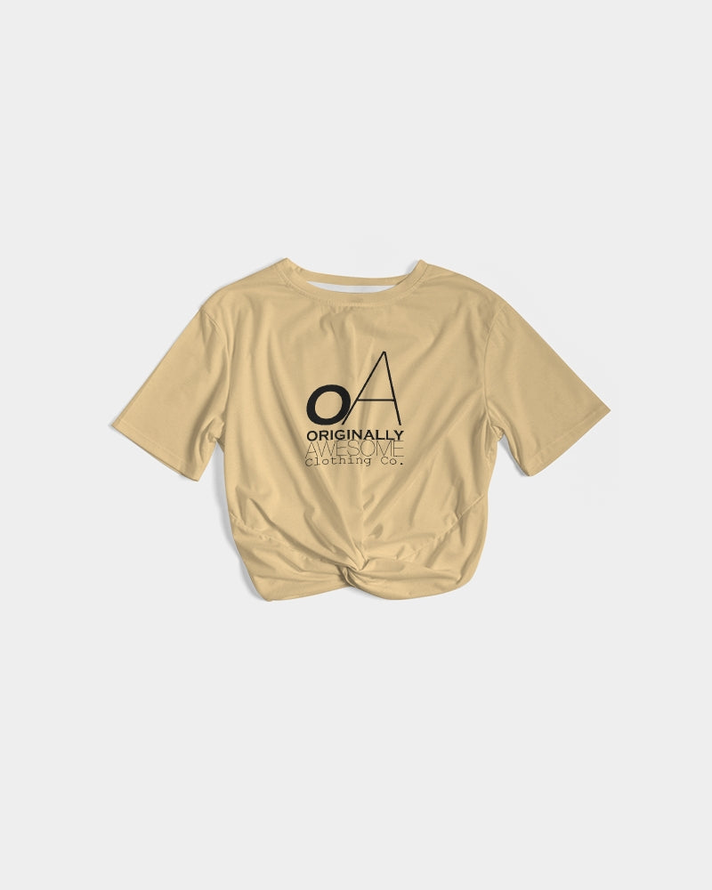 OA SimplyOA Twist-Front Cropped Tee