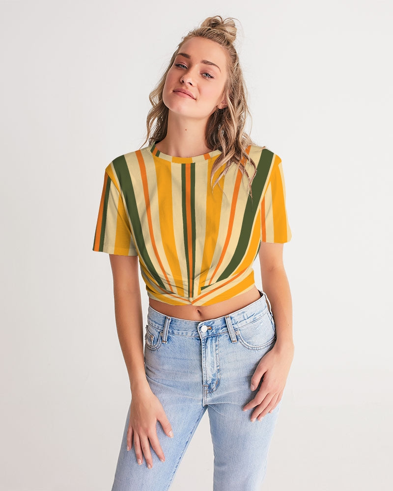 OA SZN001:Capsule Twist-Front Cropped Tee