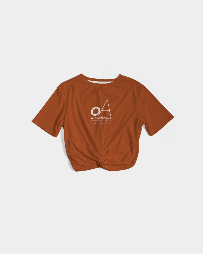 OA SimplyOA Twist-Front Cropped Tee