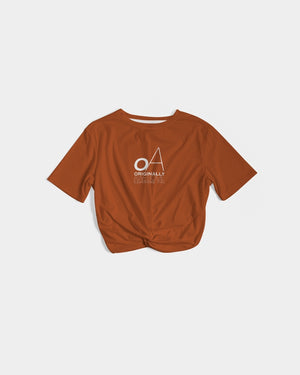 OA SimplyOA Twist-Front Cropped Tee