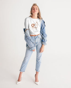 OA SimplyOA Twist-Front Cropped Tee(White)