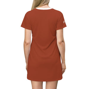 OA “OACC” T-Shirt Dress(RustyRed)