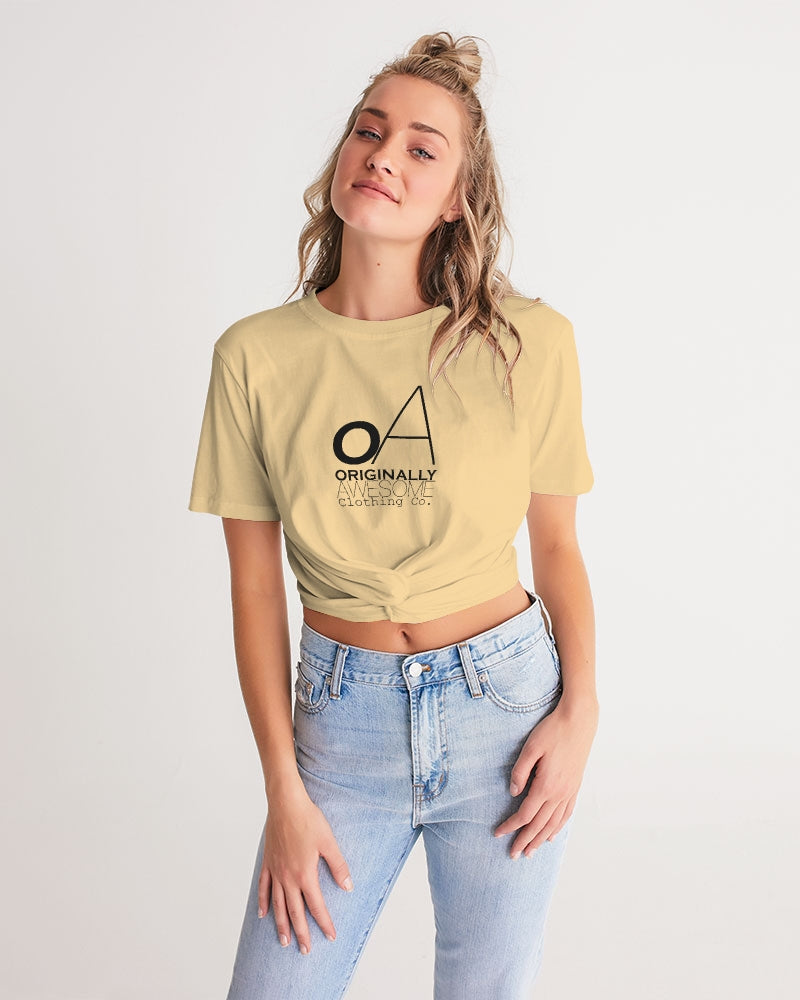 OA SimplyOA Twist-Front Cropped Tee